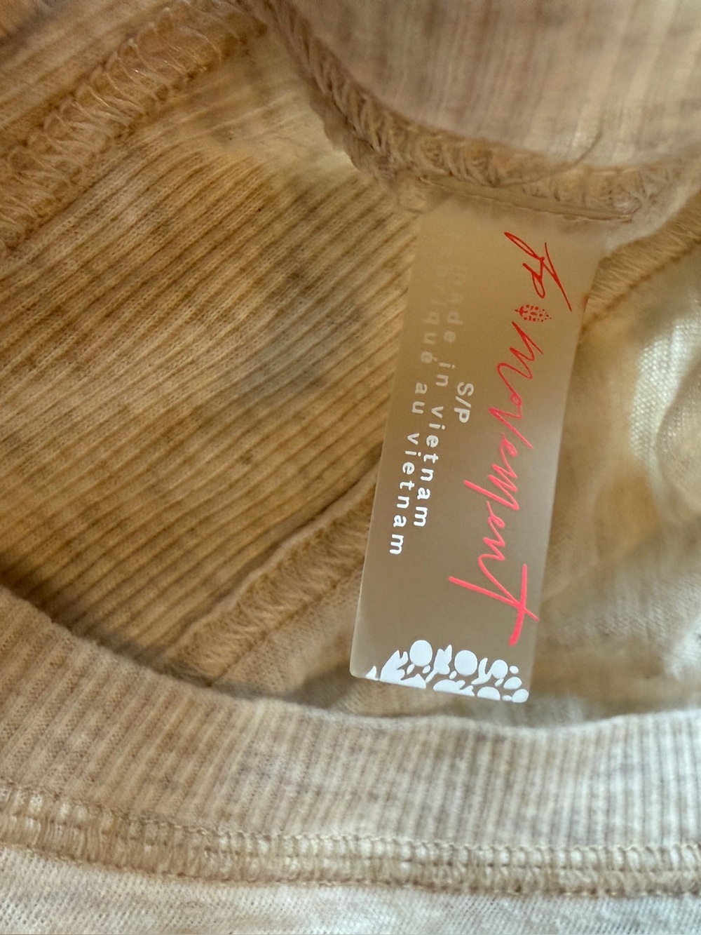 Free People My Time Tee Oatmeal Heather - Picture 3 of 3